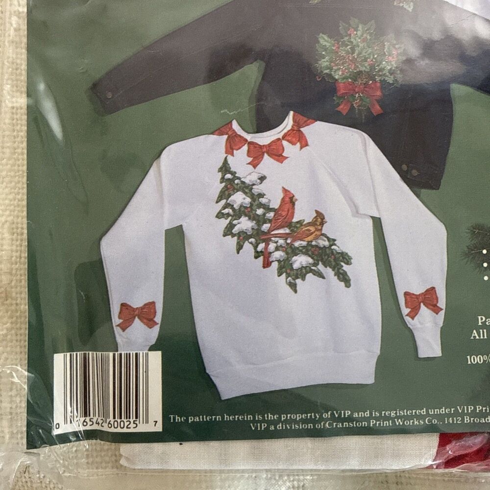 Christmas Poinsettias Cardinals Appliques Fabric Panel VIP Cranston Sew Crafts - Picture 5 of 11